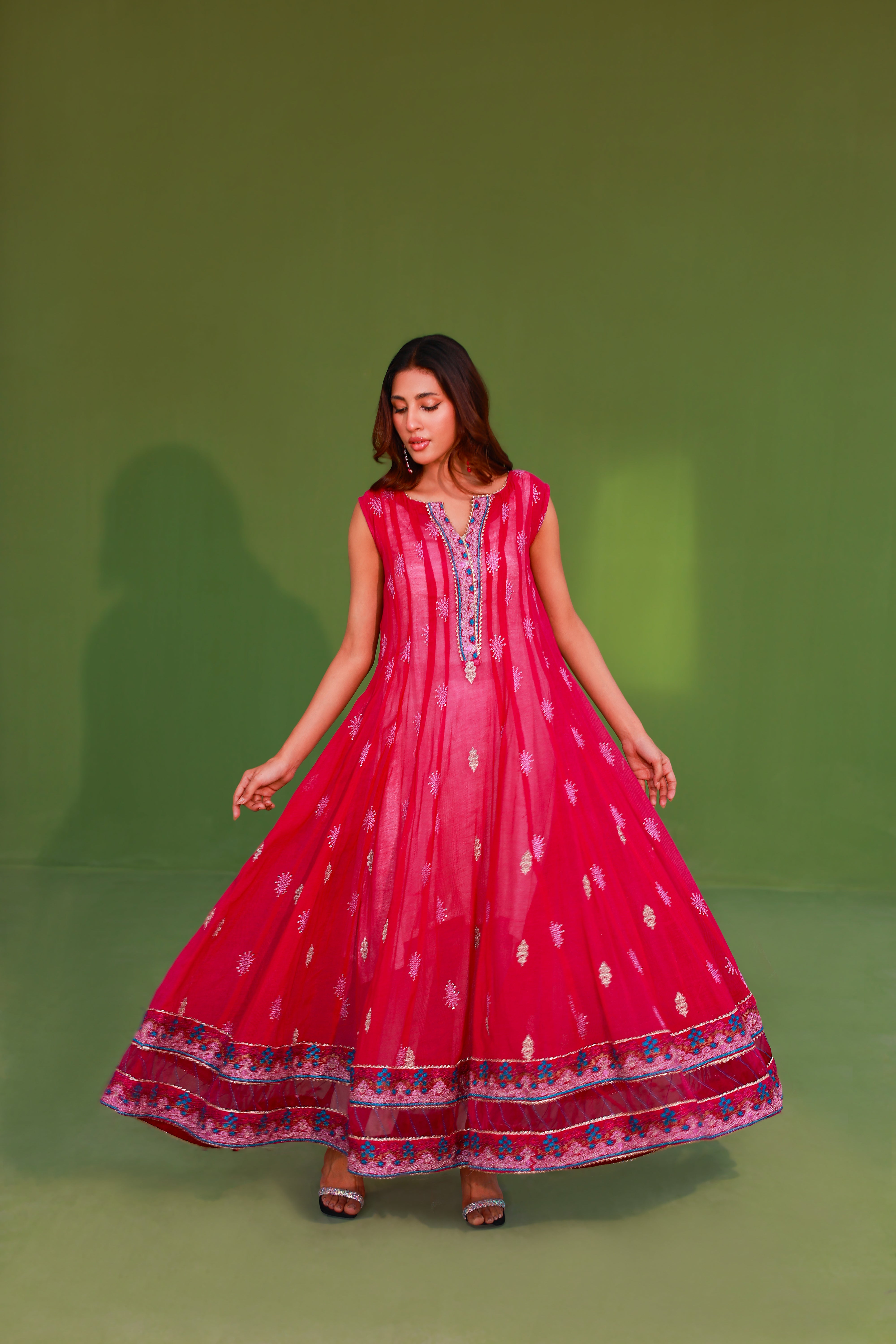 2 Piece Embroidered Pret Set (Blush Pink)