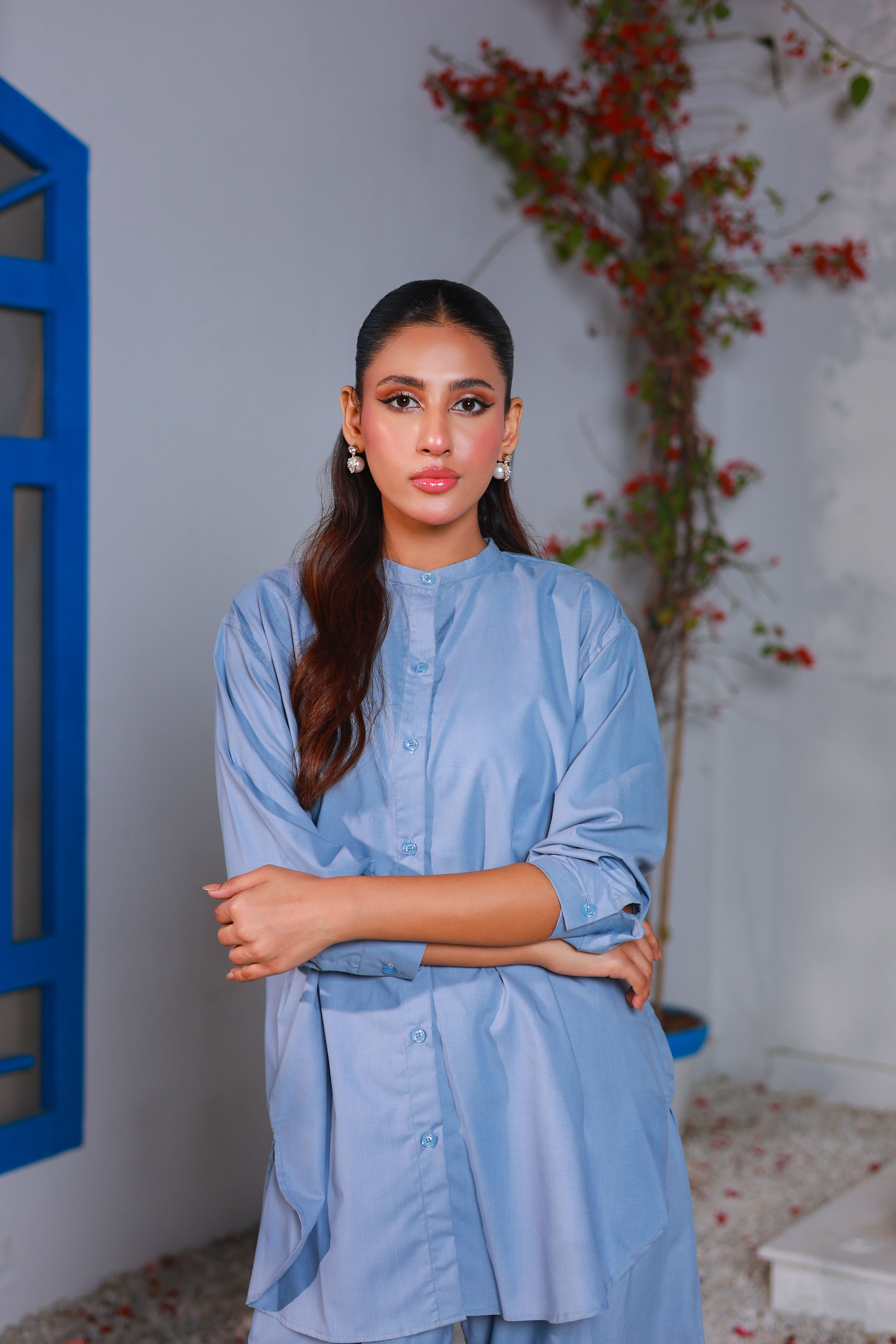 Mono light blue Co-ord Set