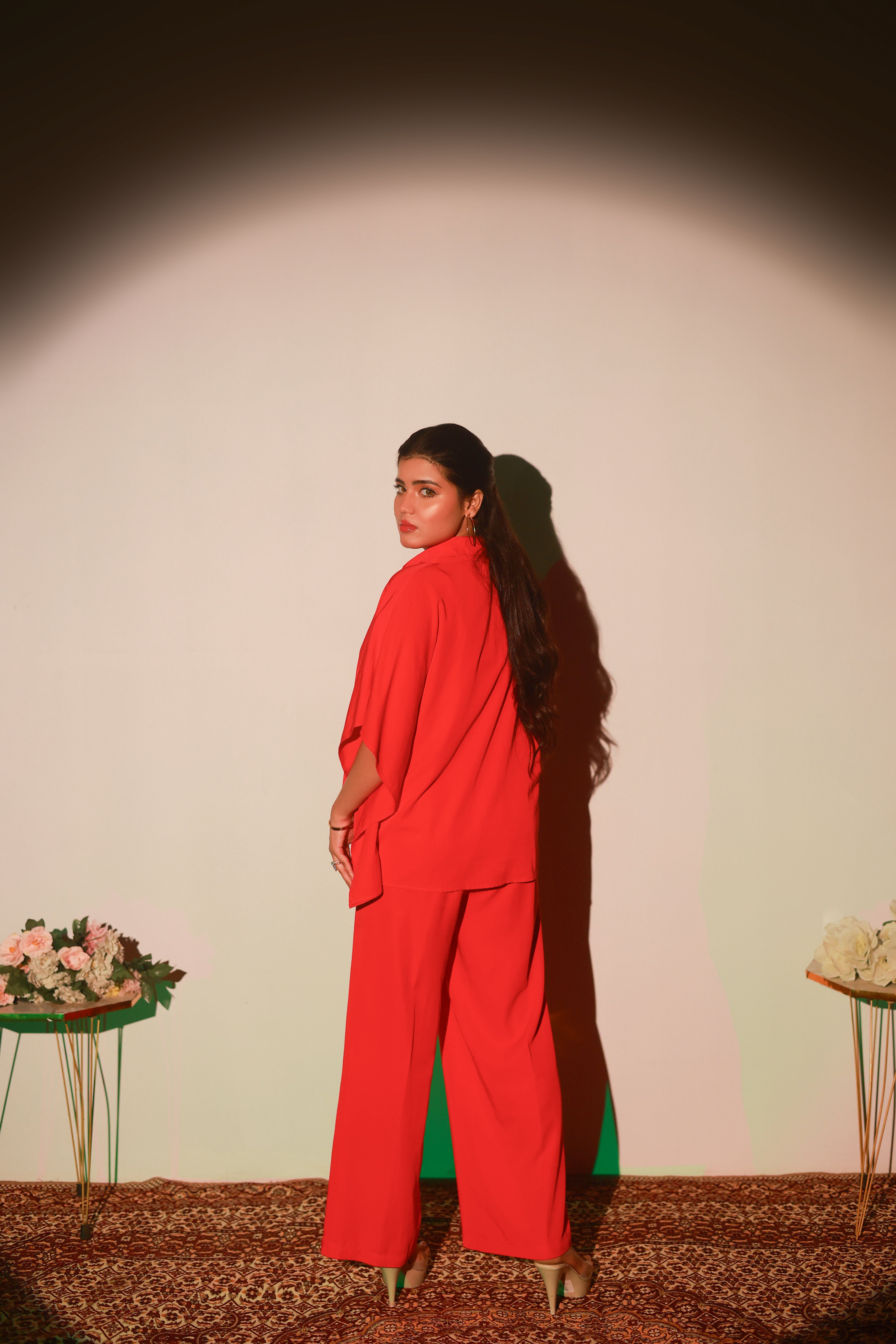 Scarlet Elegance Co-ord Set (Red)