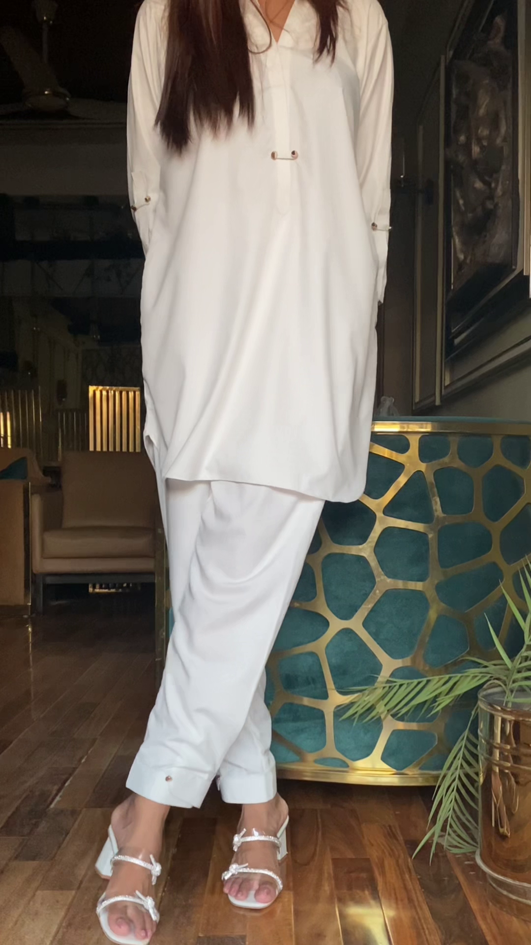 White Viscose Lawn Co-Ord Set